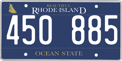 RI license plate 450885
