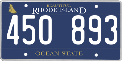 RI license plate 450893