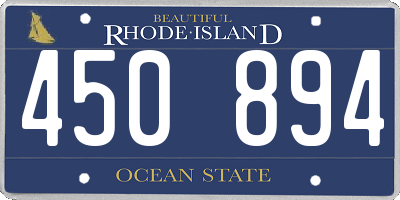 RI license plate 450894