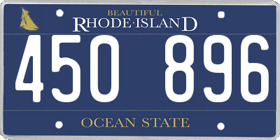 RI license plate 450896