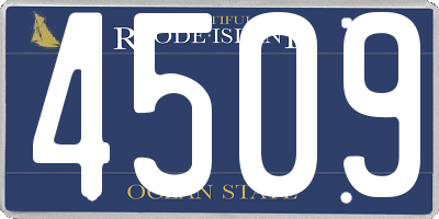 RI license plate 4509
