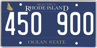 RI license plate 450900