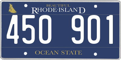 RI license plate 450901