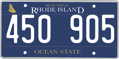 RI license plate 450905