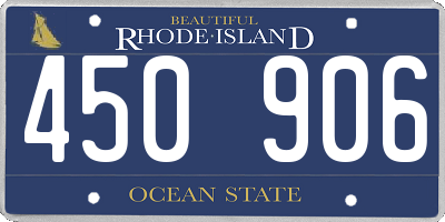 RI license plate 450906