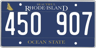 RI license plate 450907