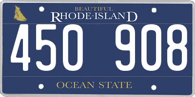 RI license plate 450908
