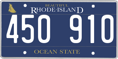 RI license plate 450910