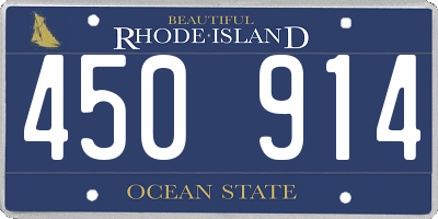 RI license plate 450914