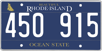RI license plate 450915