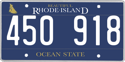 RI license plate 450918