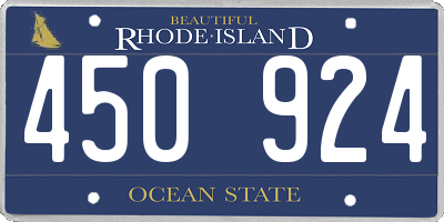 RI license plate 450924