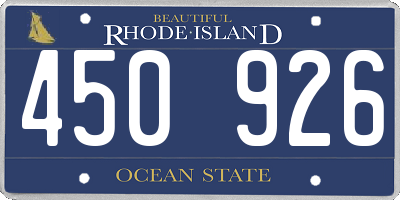 RI license plate 450926