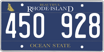 RI license plate 450928