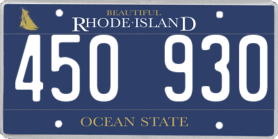 RI license plate 450930