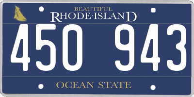 RI license plate 450943