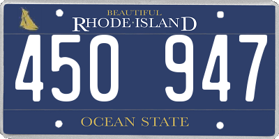 RI license plate 450947