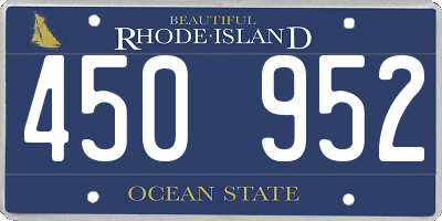 RI license plate 450952