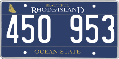 RI license plate 450953