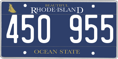 RI license plate 450955