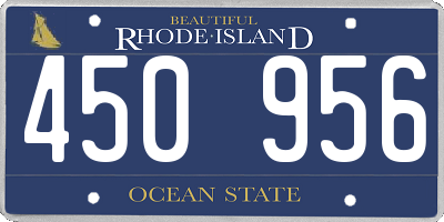RI license plate 450956