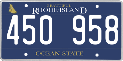 RI license plate 450958