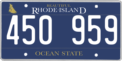RI license plate 450959