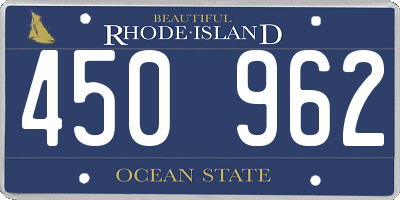 RI license plate 450962