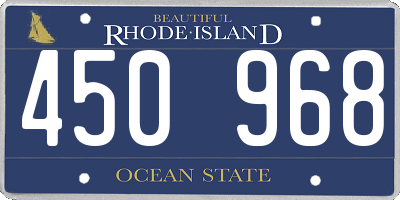RI license plate 450968