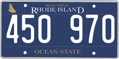 RI license plate 450970
