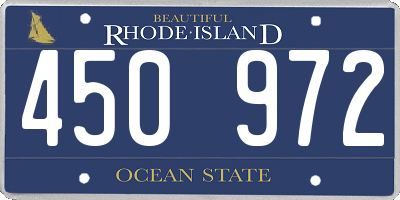 RI license plate 450972