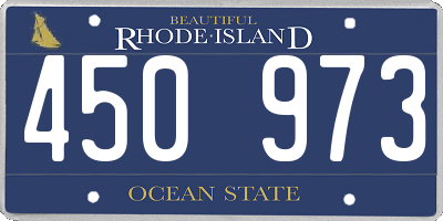 RI license plate 450973