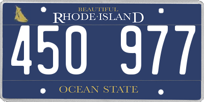 RI license plate 450977
