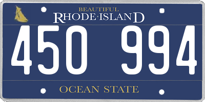 RI license plate 450994