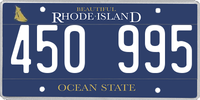 RI license plate 450995