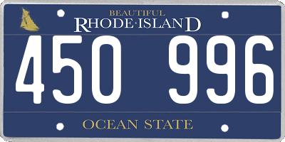 RI license plate 450996