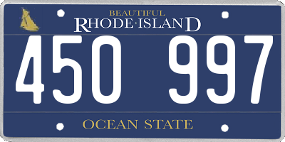 RI license plate 450997