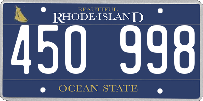 RI license plate 450998