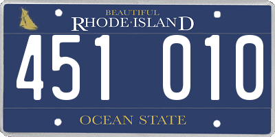 RI license plate 451010