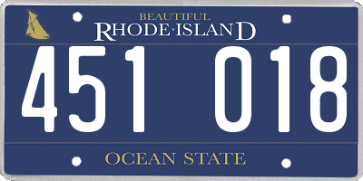 RI license plate 451018