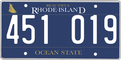 RI license plate 451019