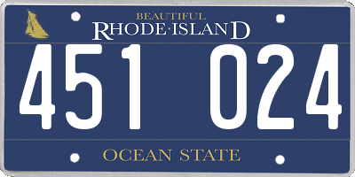RI license plate 451024