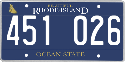 RI license plate 451026