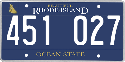 RI license plate 451027