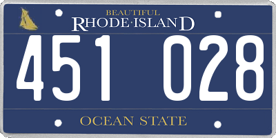 RI license plate 451028