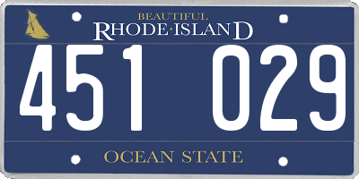 RI license plate 451029