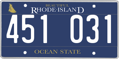 RI license plate 451031