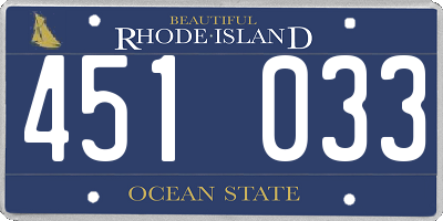 RI license plate 451033