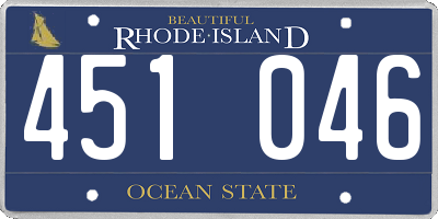 RI license plate 451046