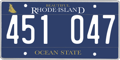 RI license plate 451047